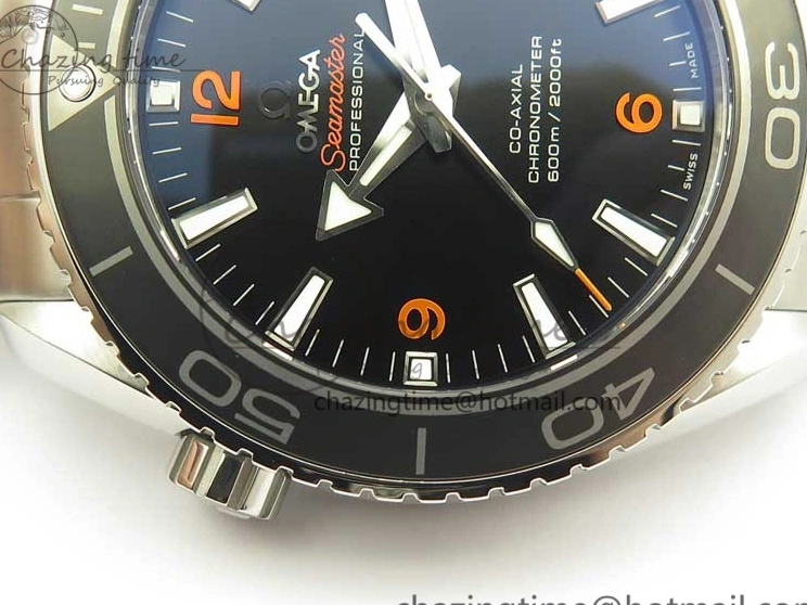 0117 Durable Planet Ocean Professional Ceramic Bezel 45.5mm 1:1 VSF Best Edition Orange Markers on SS Bracelet A8500 Super Clone 8052